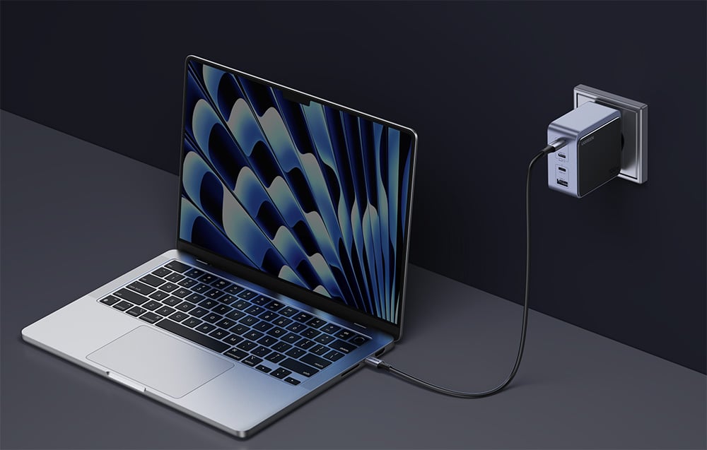 Ugreen Nexode Air, 100W, 3x USB-C, USB, szürke 3