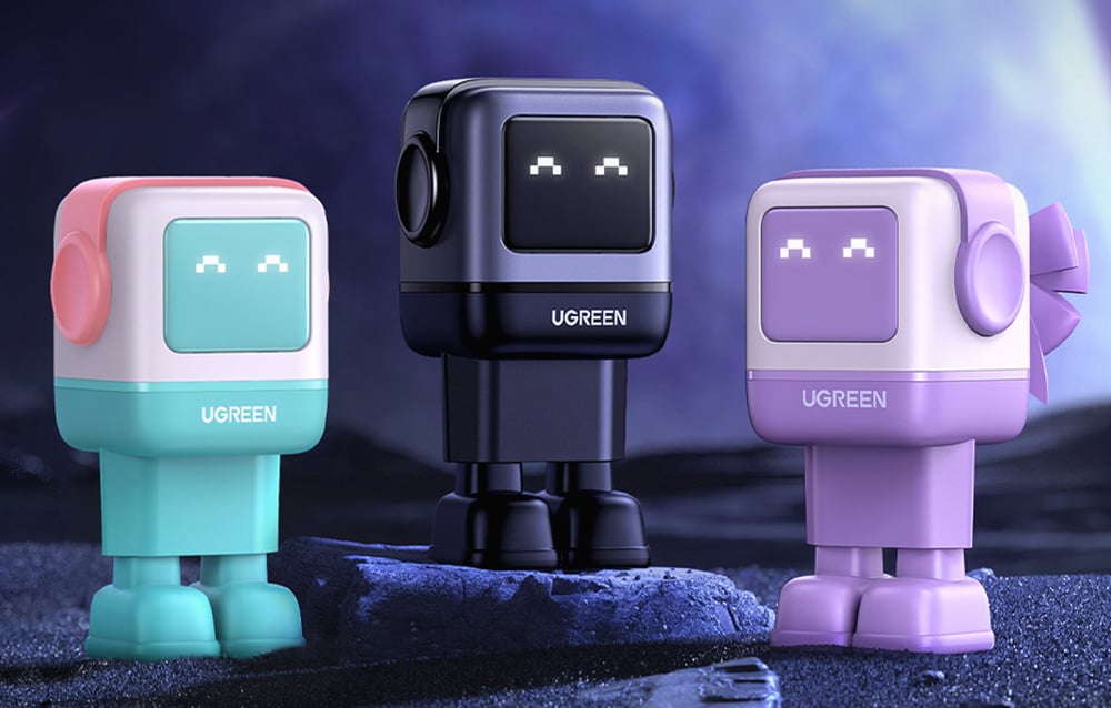 Ugreen Nexode RG fali töltő, 2x USB-C USB, 65W, rózsaszín kék 5