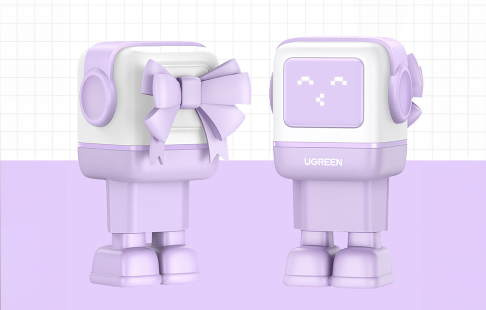 Ugreen Nexode RG fali töltő, Robot GaN, 2x USB-C USB, 65W, lila 1