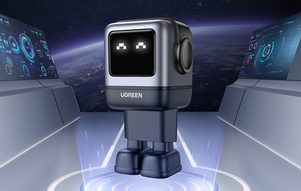 Ugreen Nexode RG Robot hálózati töltő, GaN, 2x USB-C USB, 65W, fekete 1