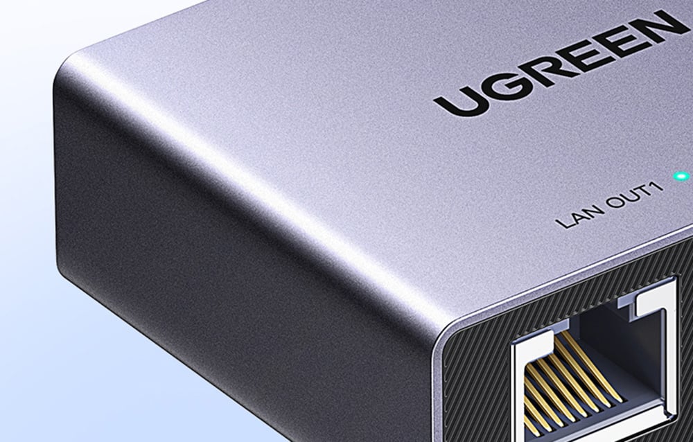 Ugreen NW301 Ethernet Splitter Adapter, Gigabit, 1x2 5