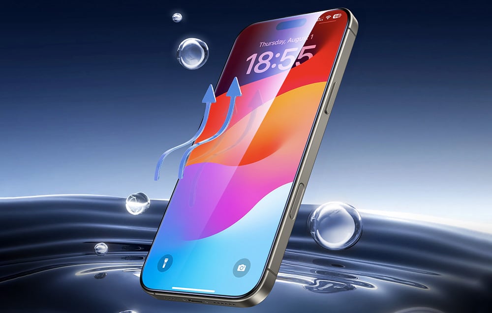 Ugreen SP629 edzett üvegfólia, iPhone 16 Pro, 2db, felhelyező keret 1