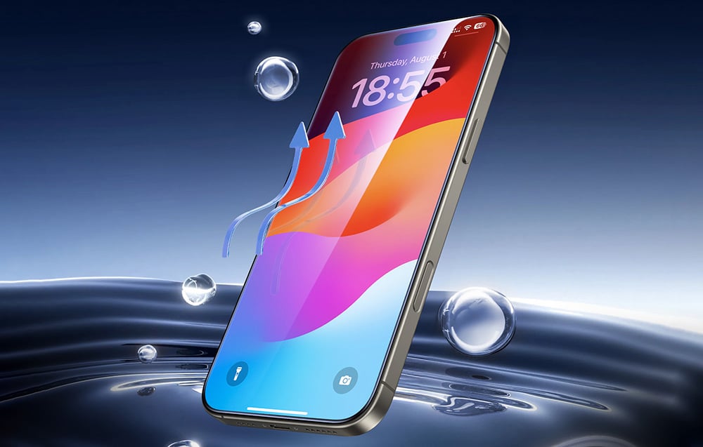 Ugreen SP630 edzett üvegfólia, iPhone 16 Pro Max, 2db, felhelyező keret 1