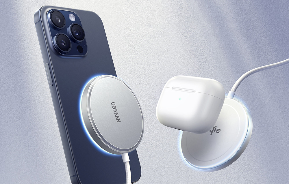 Ugreen  W703 vezeték nélküli töltő, Qi2, MagSafe, 15W, iOS eszközökhöz 1