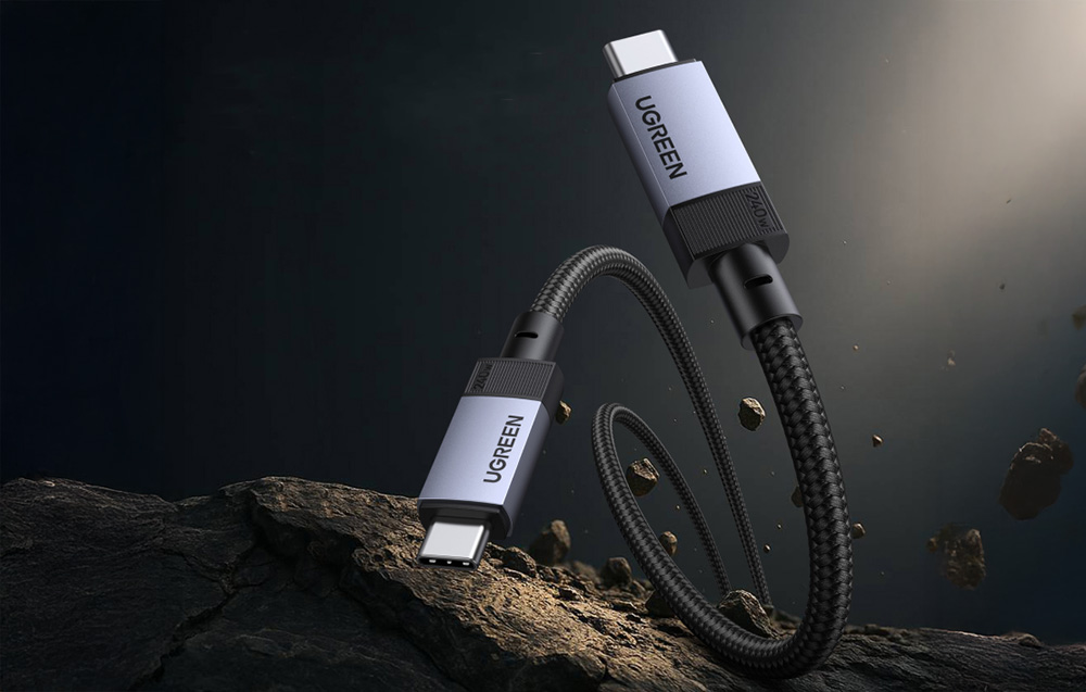 USB-C / USB-C USB4 Gen 3 Ugreen L705 kábel, 240W, 40Gbps, 1m (csillagszürke) 4