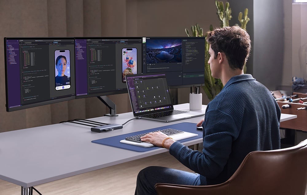 Hub USB-C Ugreen CM639, 2x HDMI, DP, 2x USB, 2x USB-C 3.2 10Gbps, PD, 4K 60Hz 1