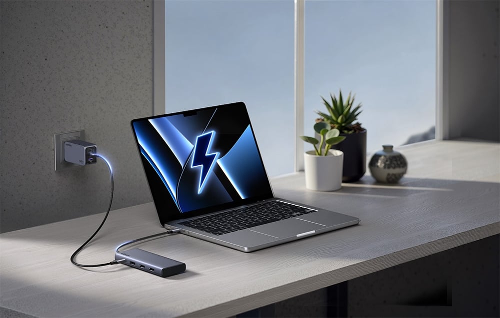 Hub USB-C Ugreen CM639, 2x HDMI, DP, 2x USB, 2x USB-C 3.2 10Gbps, PD, 4K 60Hz 5