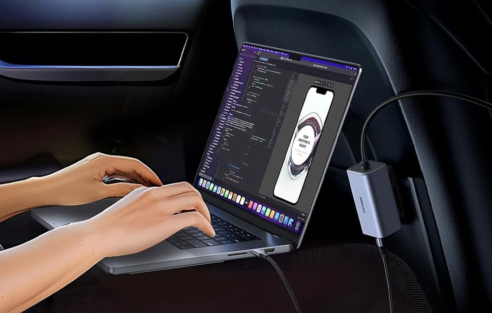 Ugreen EC706 autós töltő, USB + 2x USB-C, 150W 1