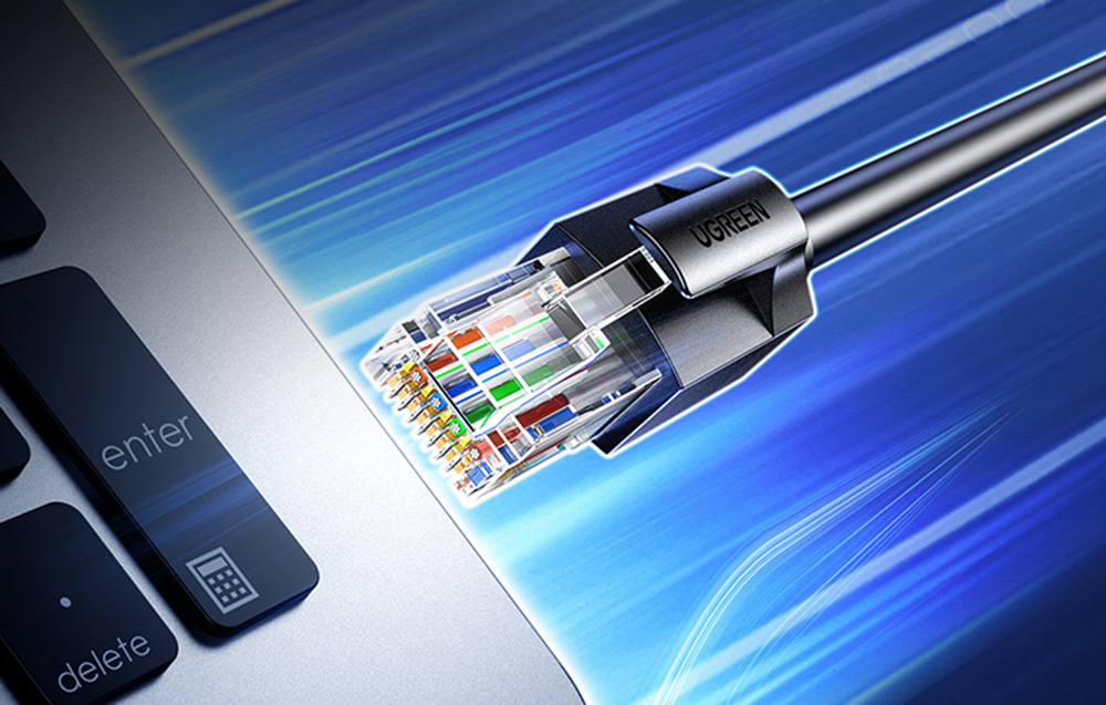 Kábel Ethernet Ugreen NW315, Cat6A UTP, 5m (czarny) 2